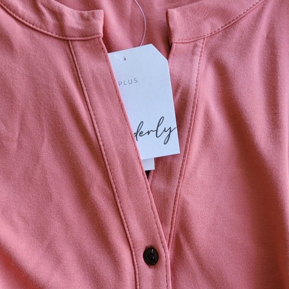 Wonderly button down julianna crepe top in size 4X - Picture 7 of 8